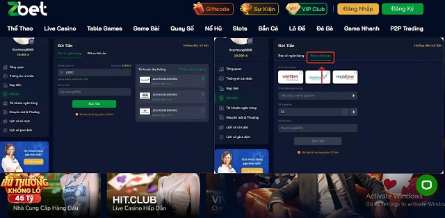 Rút tiền ZBET hỗ trợ người chơi hai phương án Rút tiền ZBET hỗ trợ người chơi hai phương án